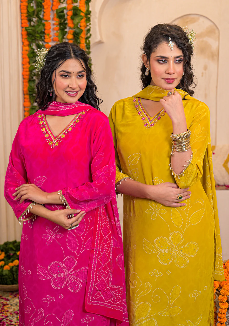 Mustard Glow Crepe Suit Set - Image 11