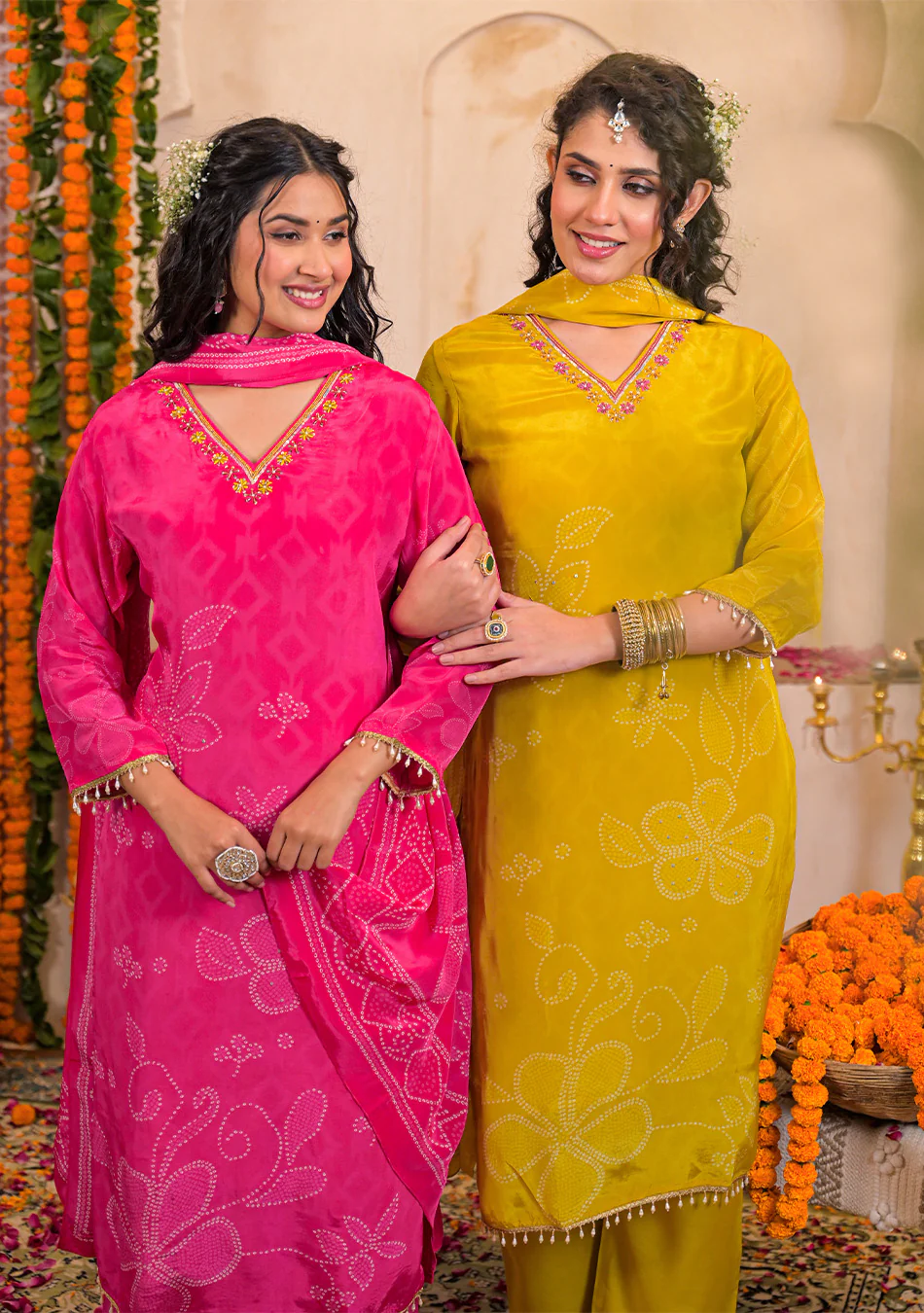 Mustard Glow Crepe Suit Set - Image 12