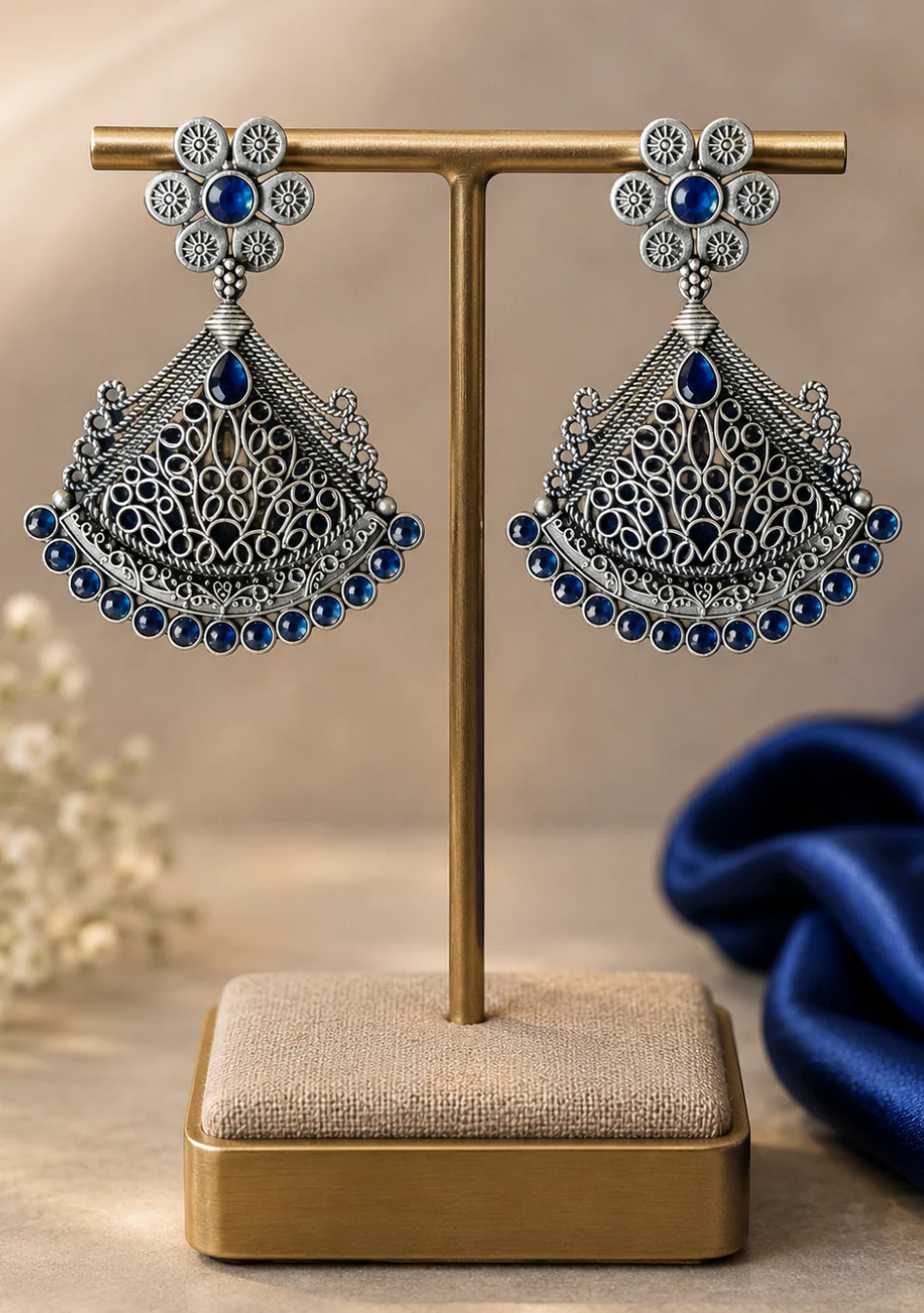 Navy Bloom Dangler - Image 3