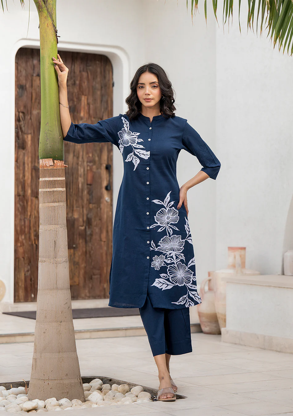 Aravalii Midnight Ivy Kurta Set - Image 3