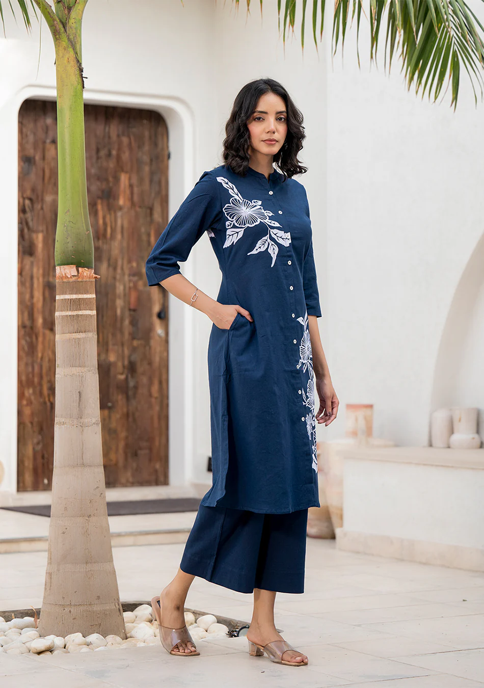 Aravalii Midnight Ivy Kurta Set - Image 5