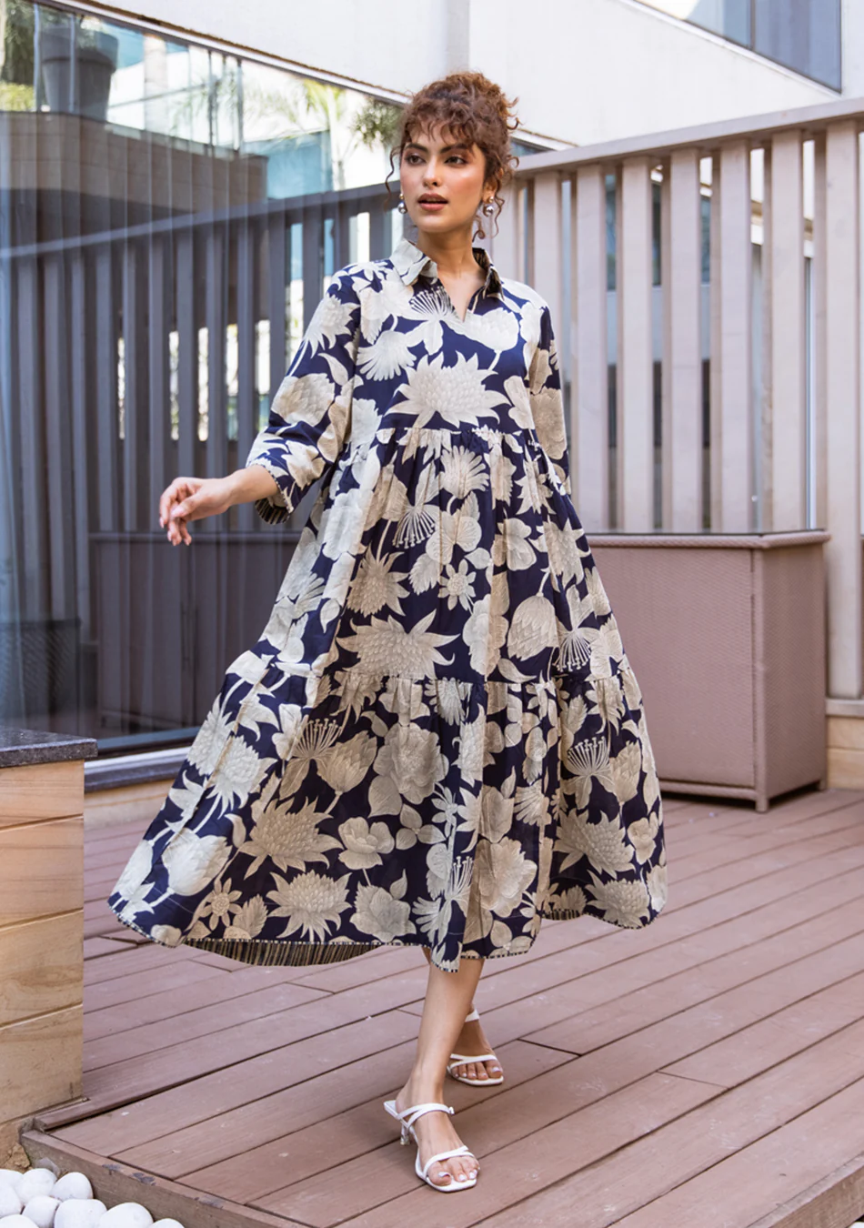 Aravalii Moonlit Flora Tiered Dress - Image 2