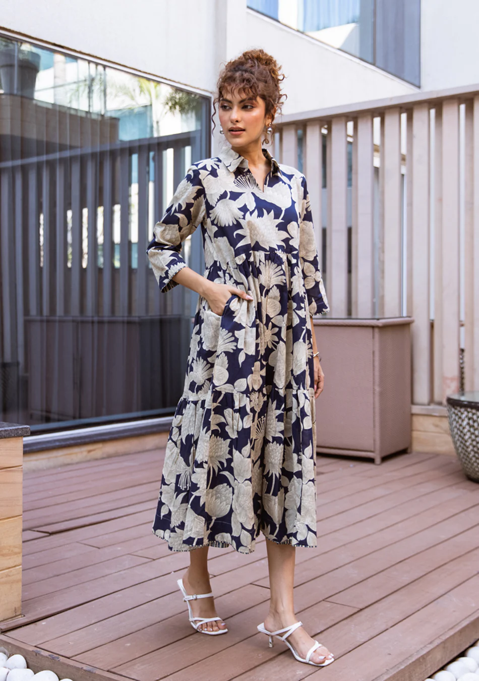 Aravalii Moonlit Flora Tiered Dress - Image 3