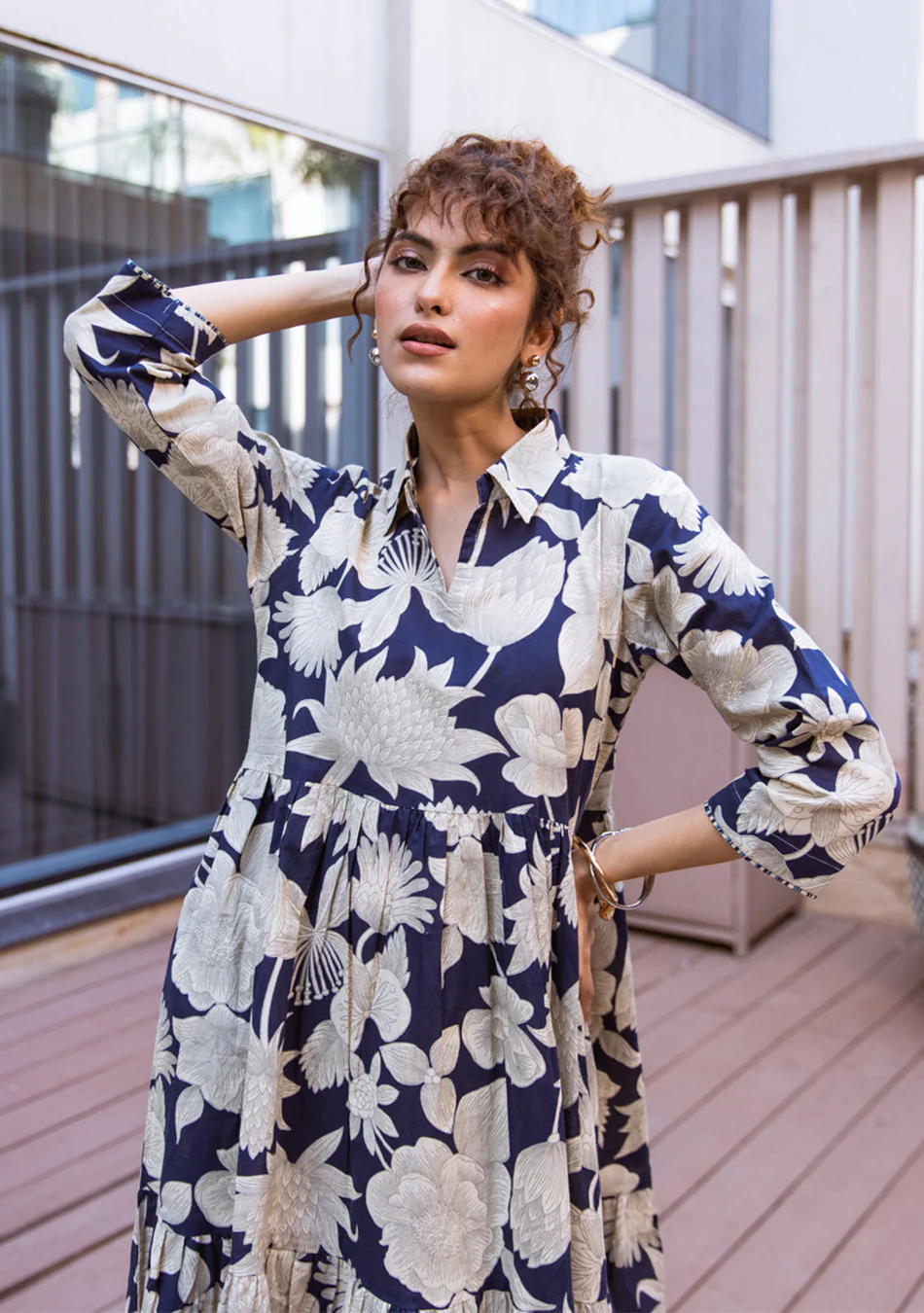 Aravalii Moonlit Flora Tiered Dress - Image 7