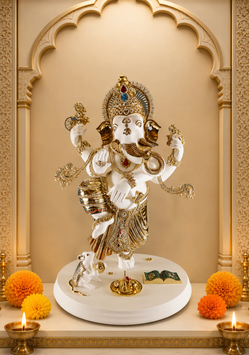 Aravalii Nritya Ganapati Dancing Ganesha Figurine - Image 3