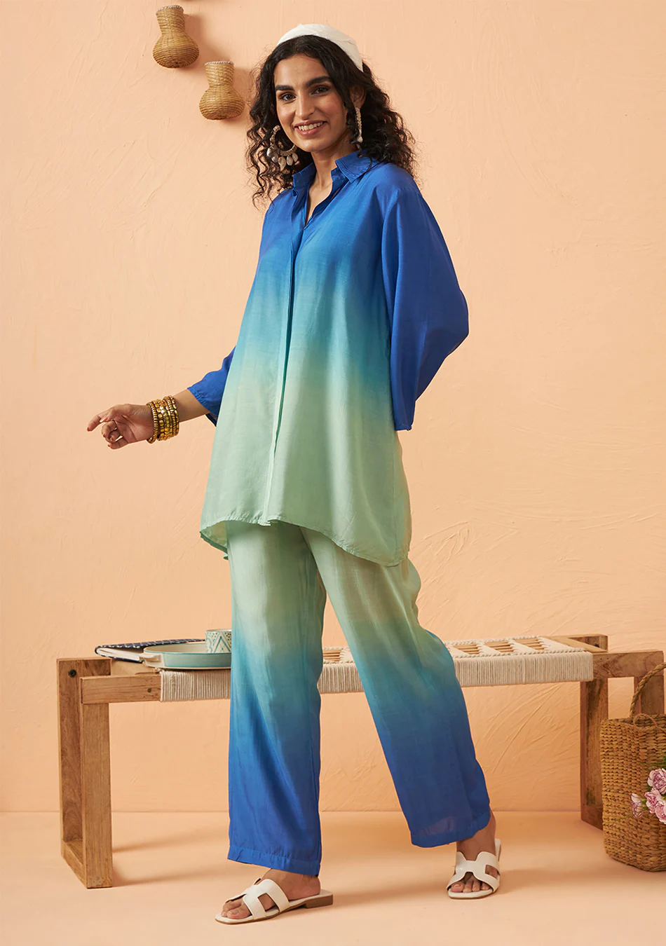 Aqua Sky Muslin Co-ord Set - Image 5