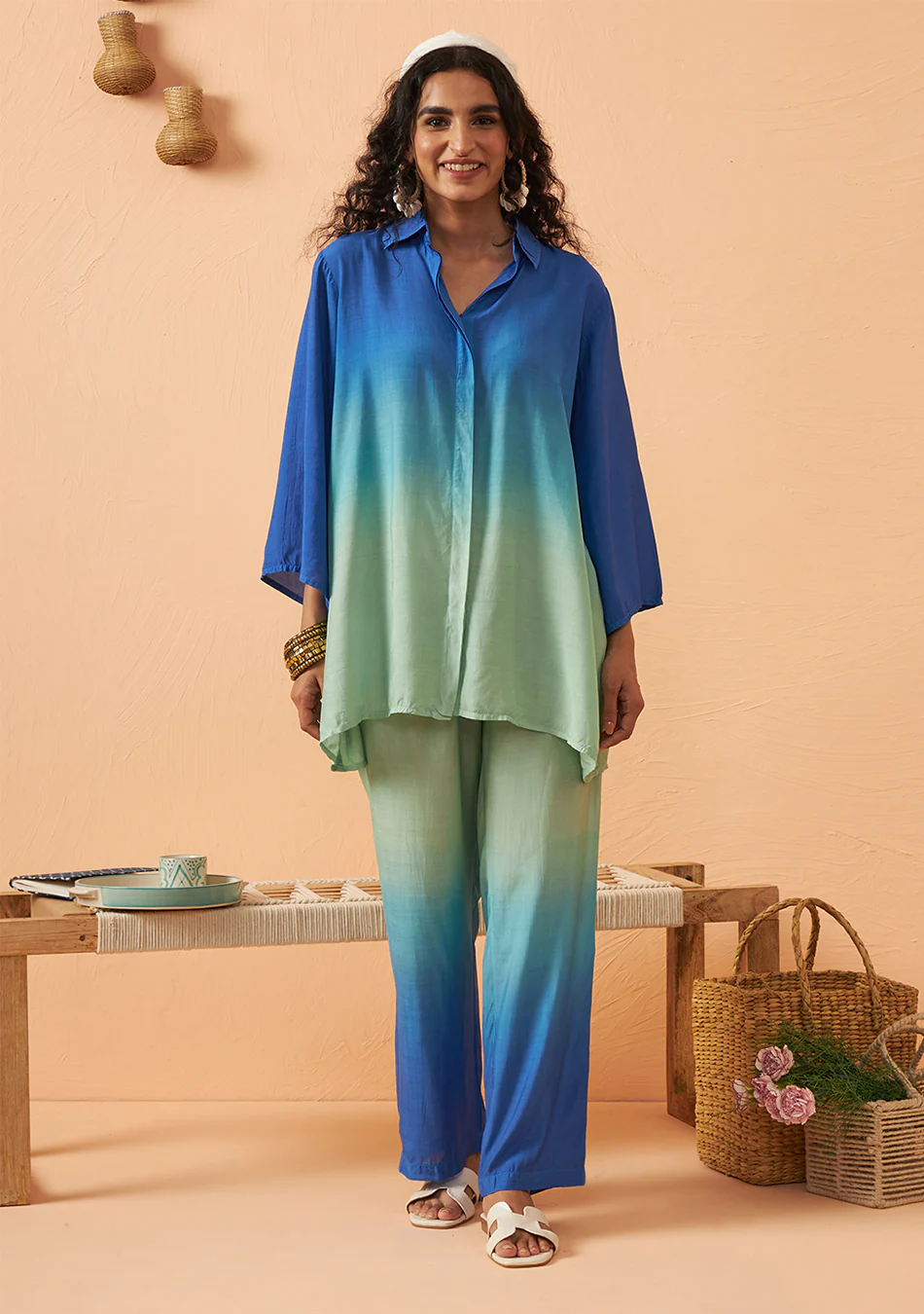 Aqua Sky Muslin Co-ord Set - Image 6