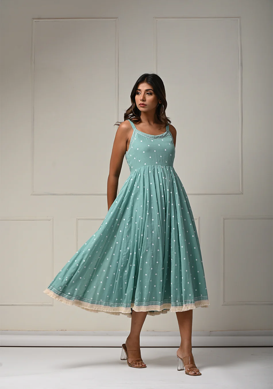 Aravalii Ocean Breeze Designer Voile Dress