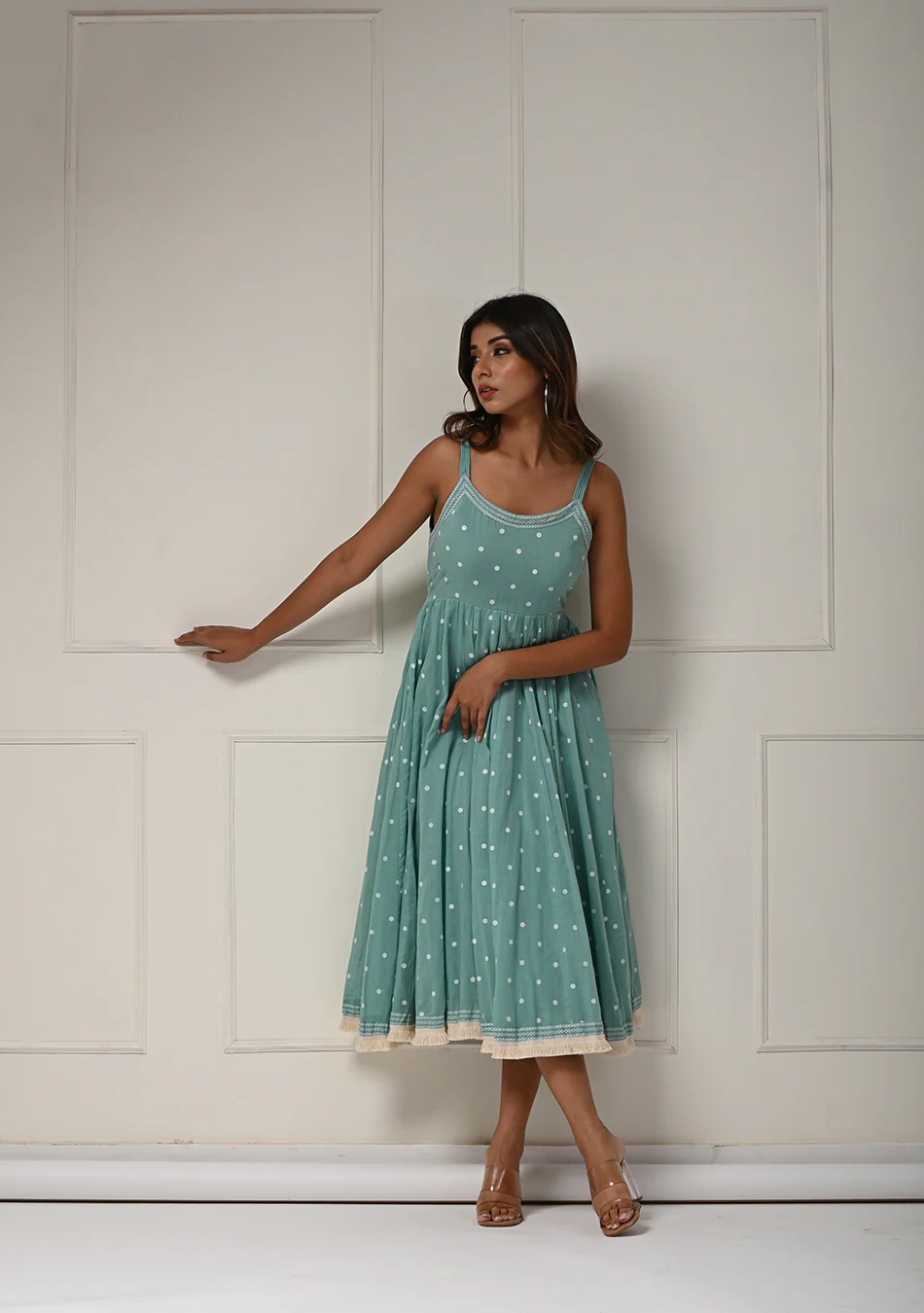 Aravalii Ocean Breeze Designer Voile Dress - Image 2