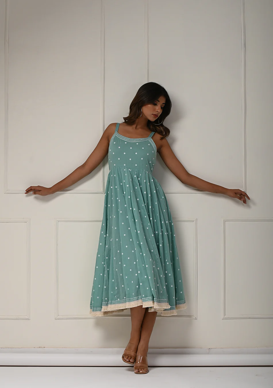 Aravalii Ocean Breeze Designer Voile Dress - Image 3