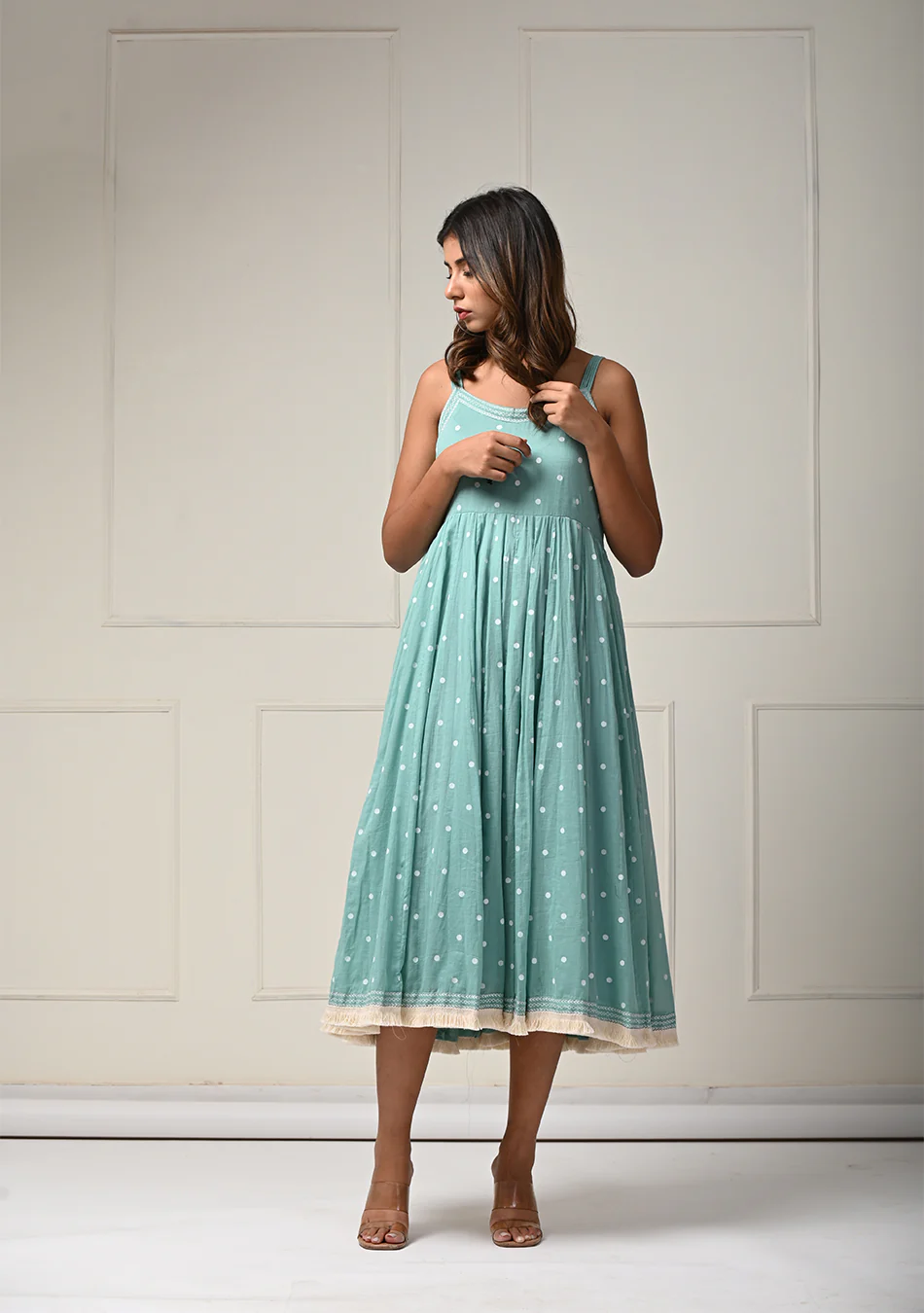 Aravalii Ocean Breeze Designer Voile Dress - Image 5