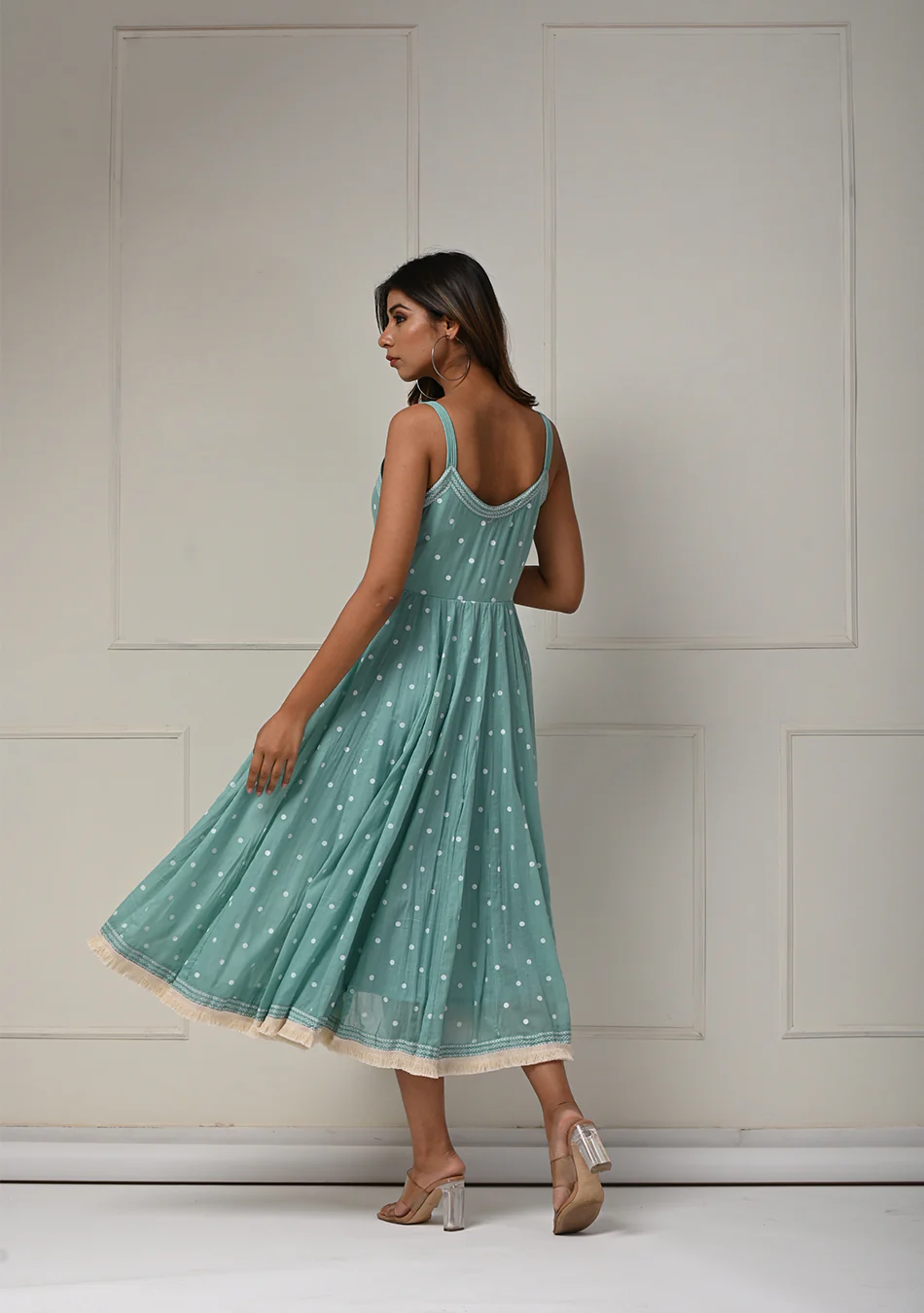 Aravalii Ocean Breeze Designer Voile Dress - Image 7