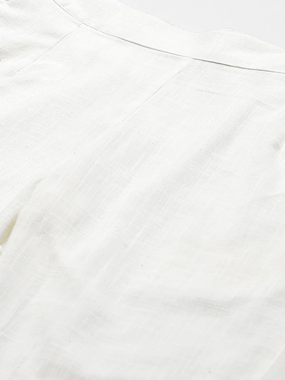 Off-White Comfort Regular Fit Solid Cotton Pant - Image 4