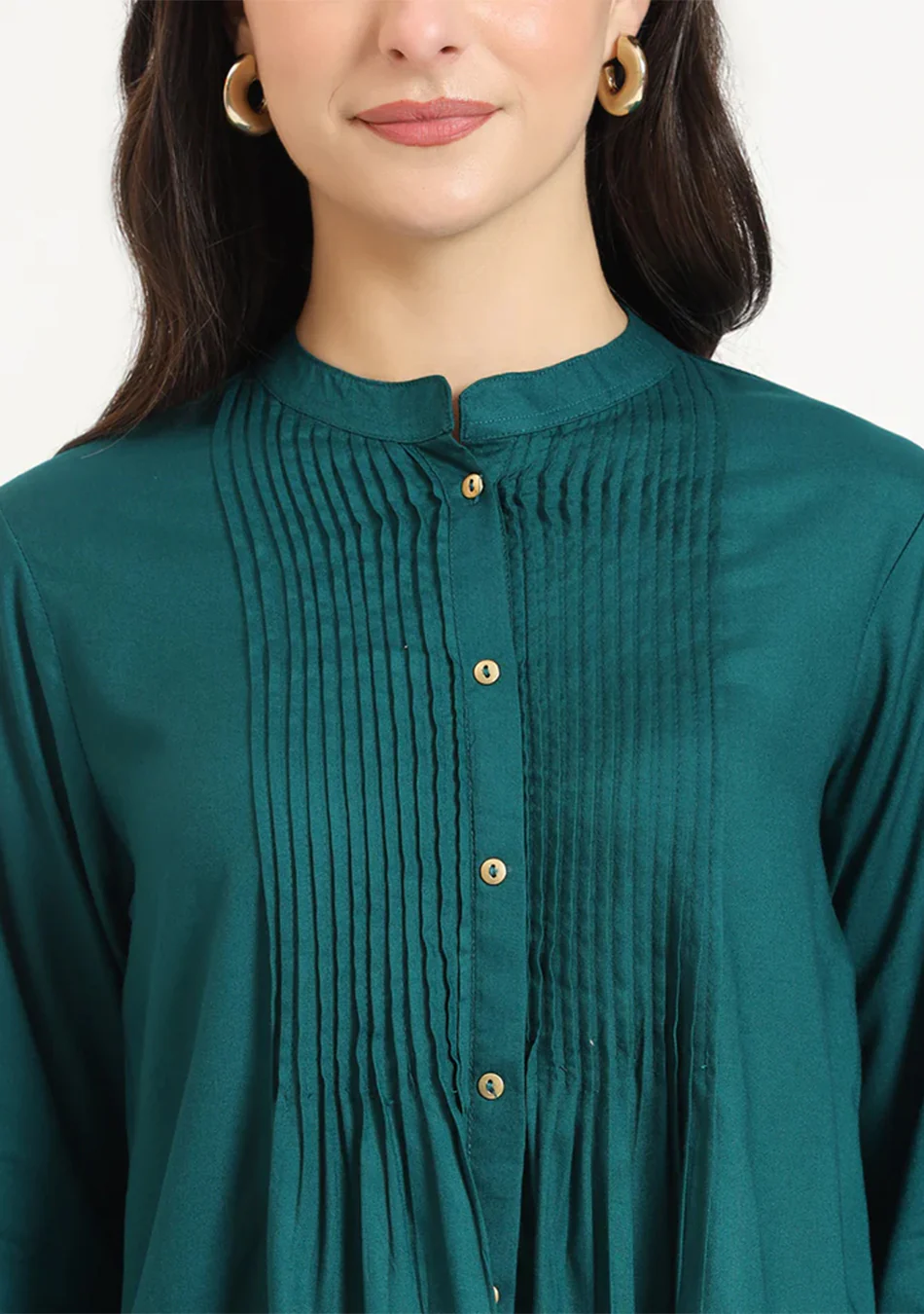Olive Green Pintex Top - Image 6