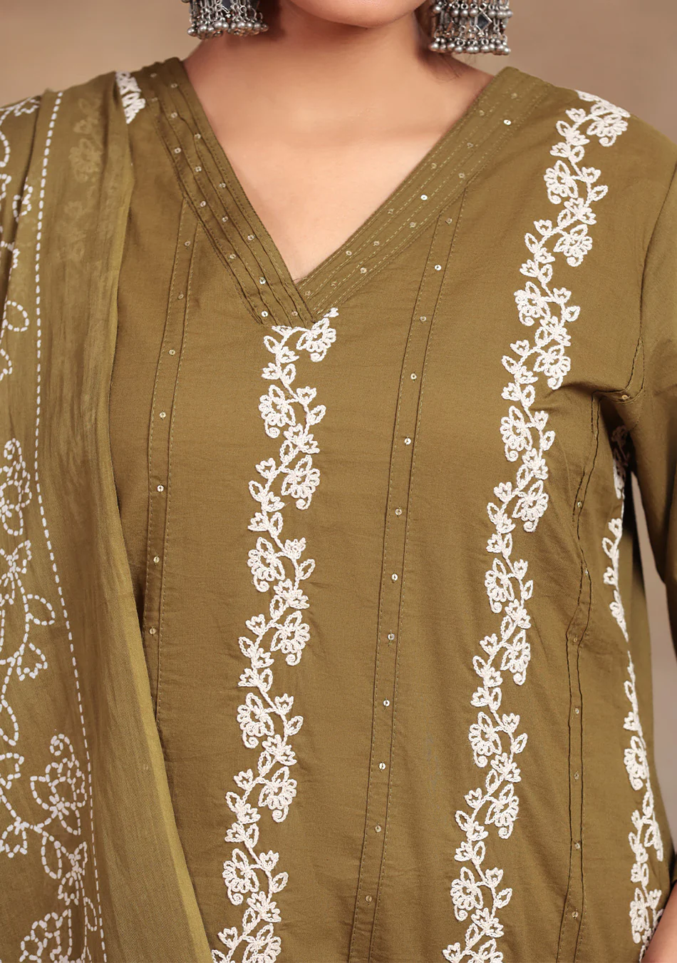 Olive Meadow Cotton Suit Set - Image 4