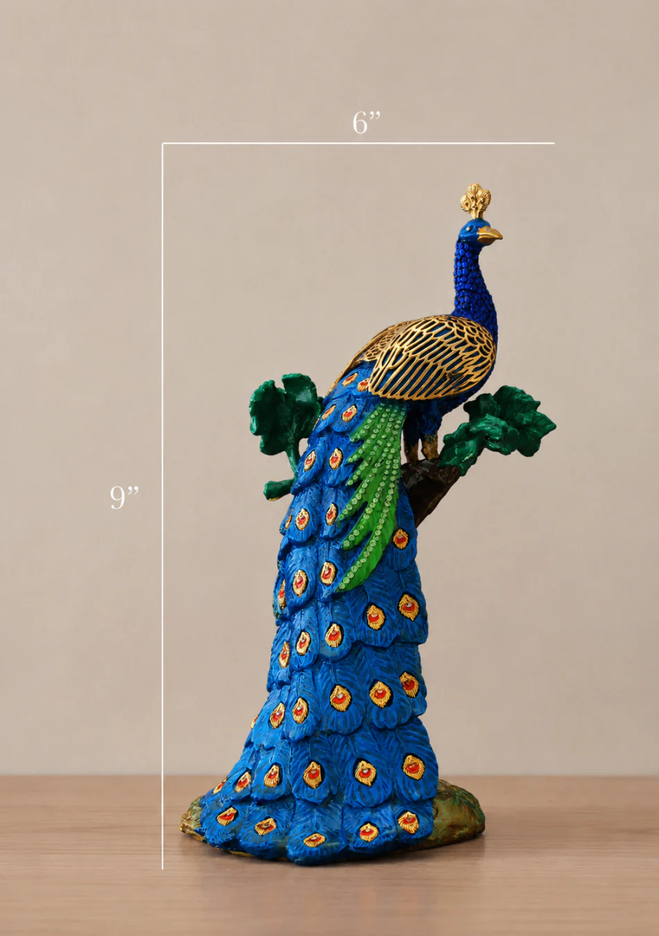 aravalii Opulent Peacock Figurine - Image 3