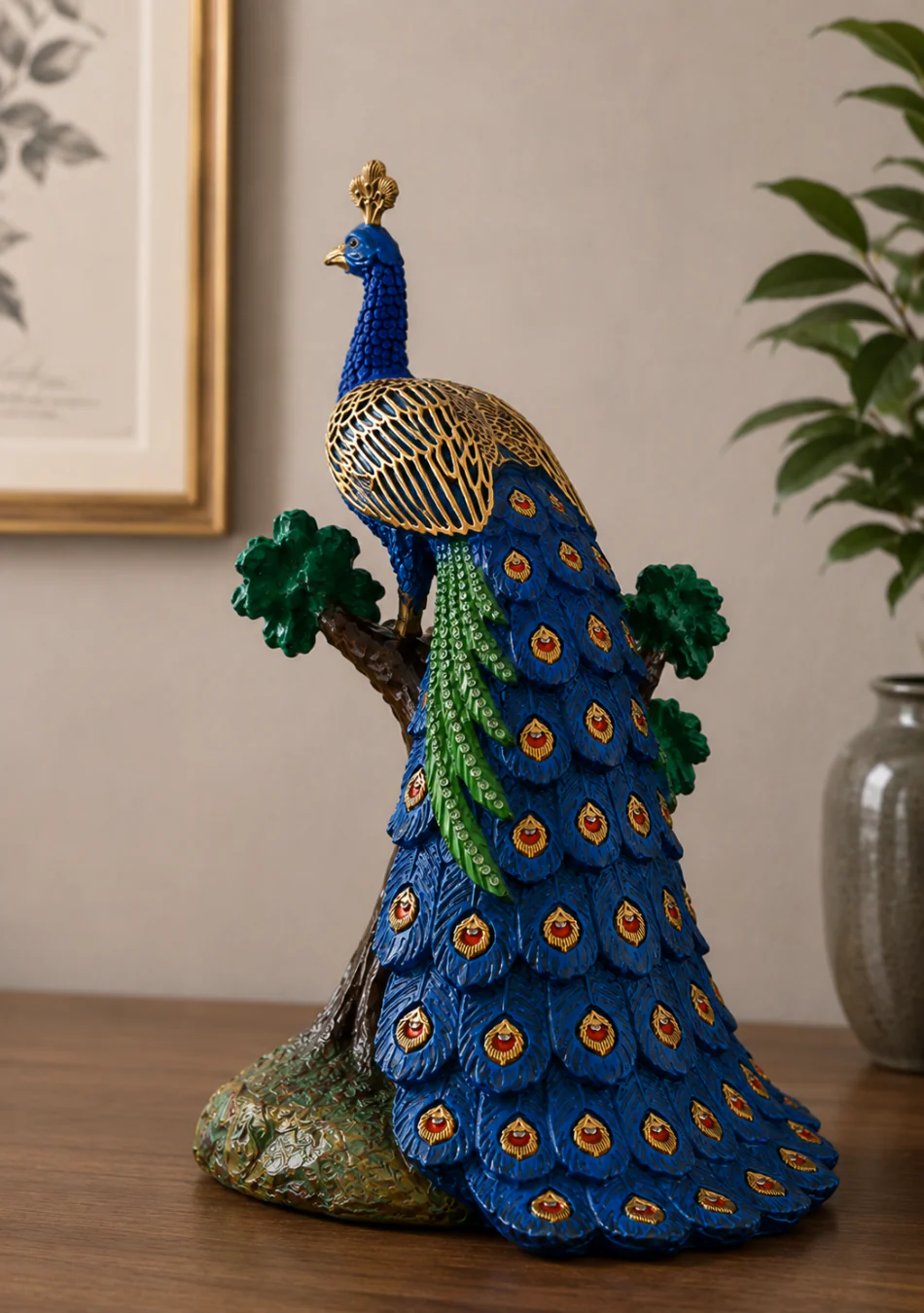 aravalii Opulent Peacock Figurine - Image 4
