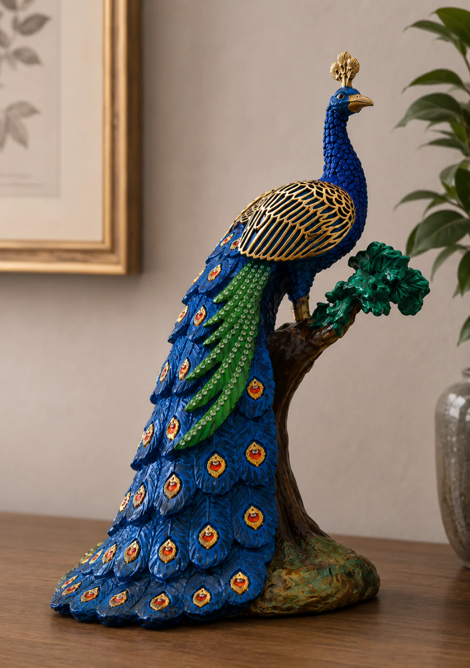 aravalii Opulent Peacock Figurine - Image 5