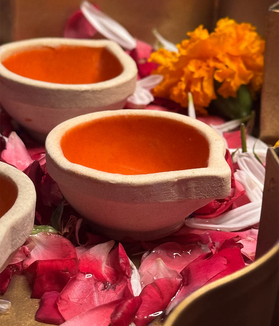 Orange Ceramic Diya - Set of 6 - Image 9
