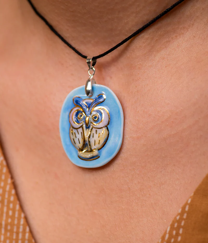 Owl Necklace - Light - Image 3