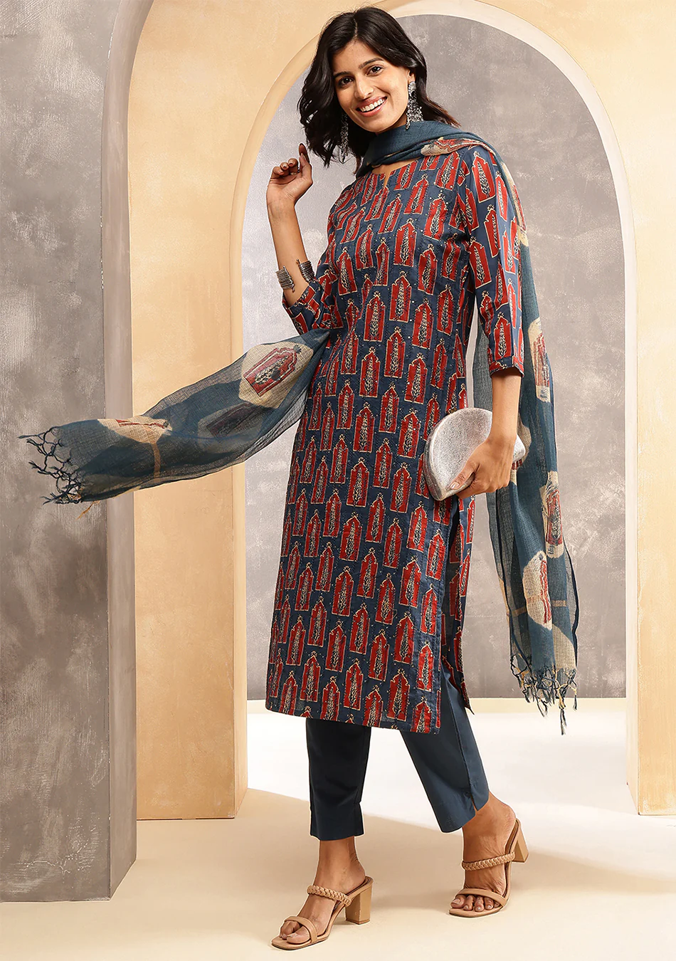 Aravalii Ember Noir Suit Set - Image 2