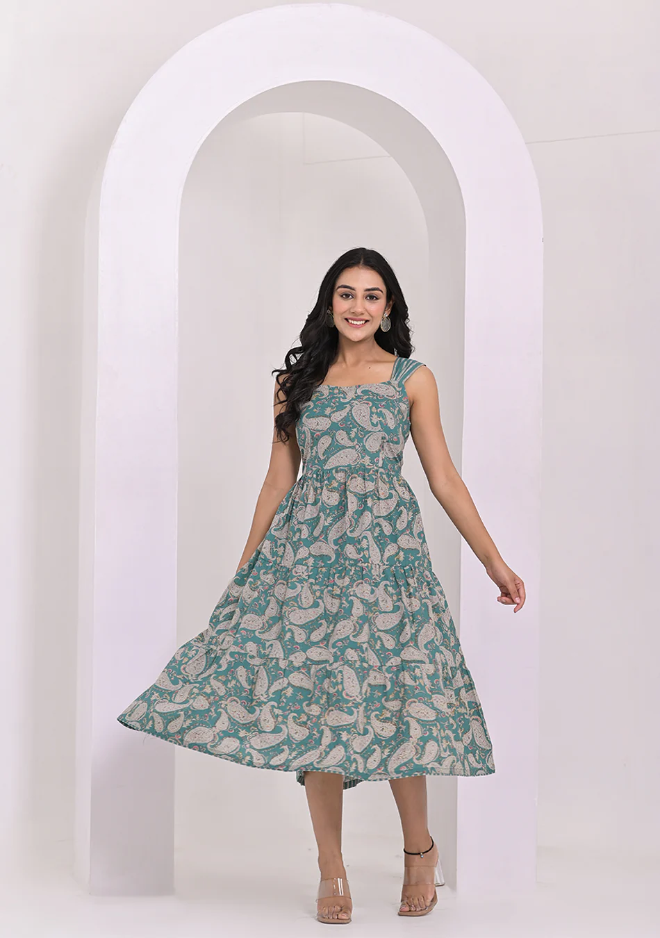 Aravalii Sage Paisley Sundress - Image 2