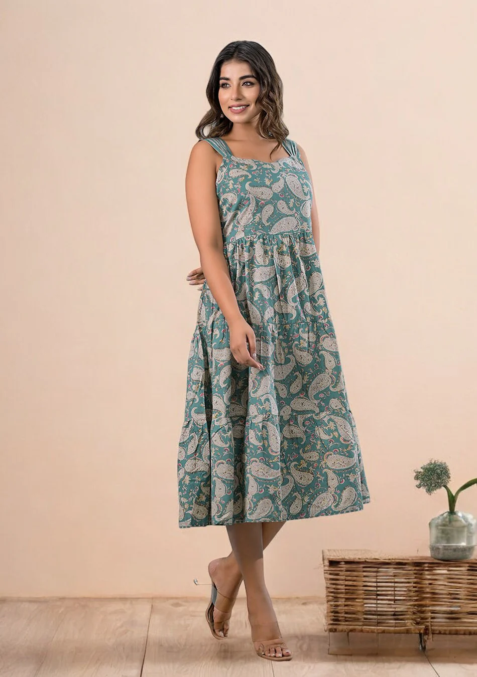 Aravalii Sage Paisley Sundress - Image 7