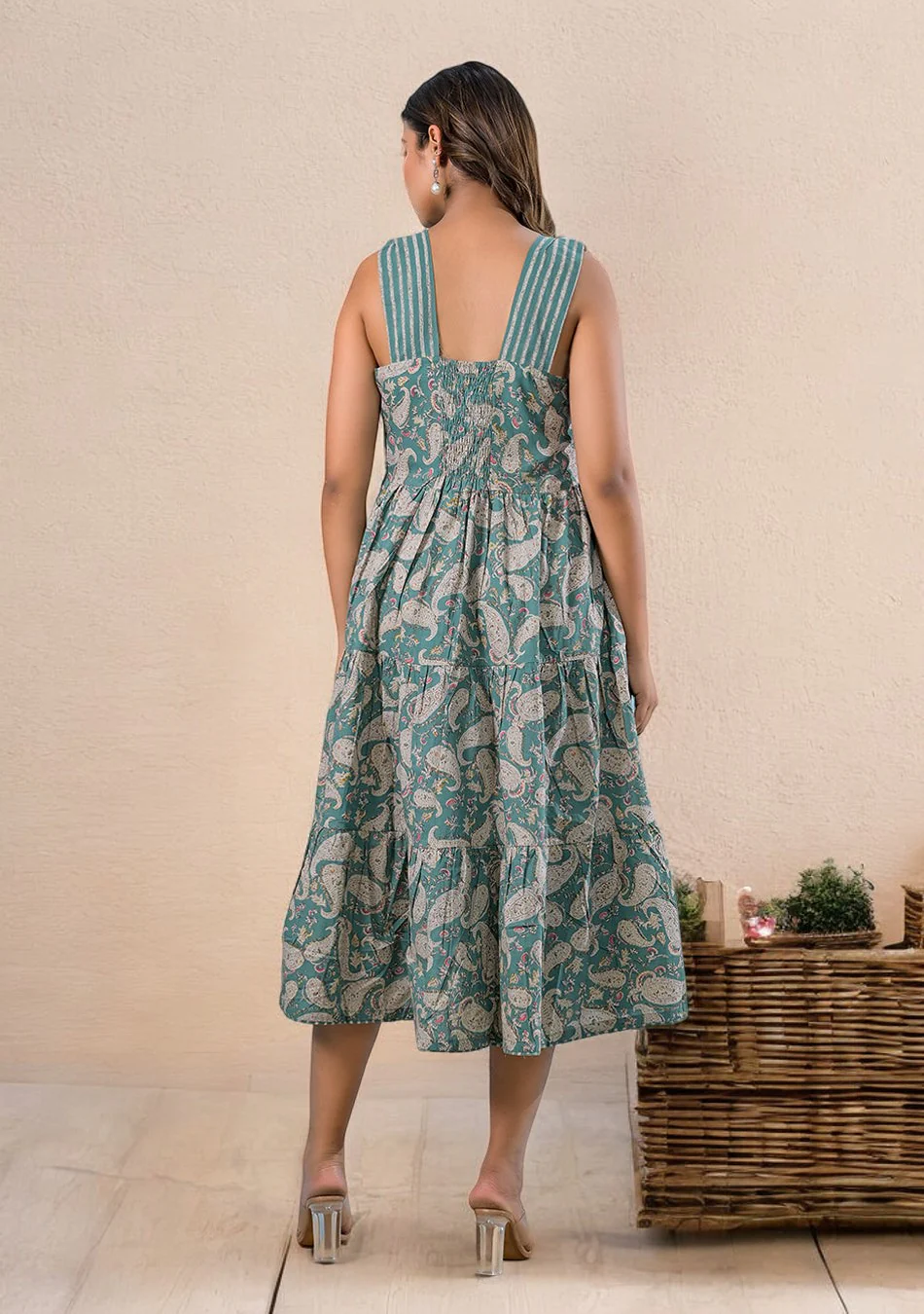 Aravalii Sage Paisley Sundress - Image 8