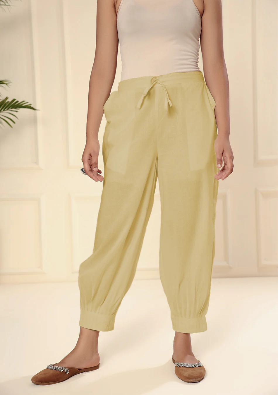 BEIGE AFGHANI PANT WITH PINTEX - Image 3