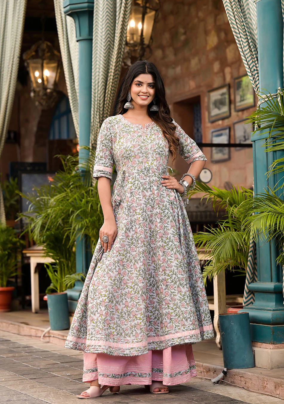 Blossom Blue Palazzo Set - Image 7