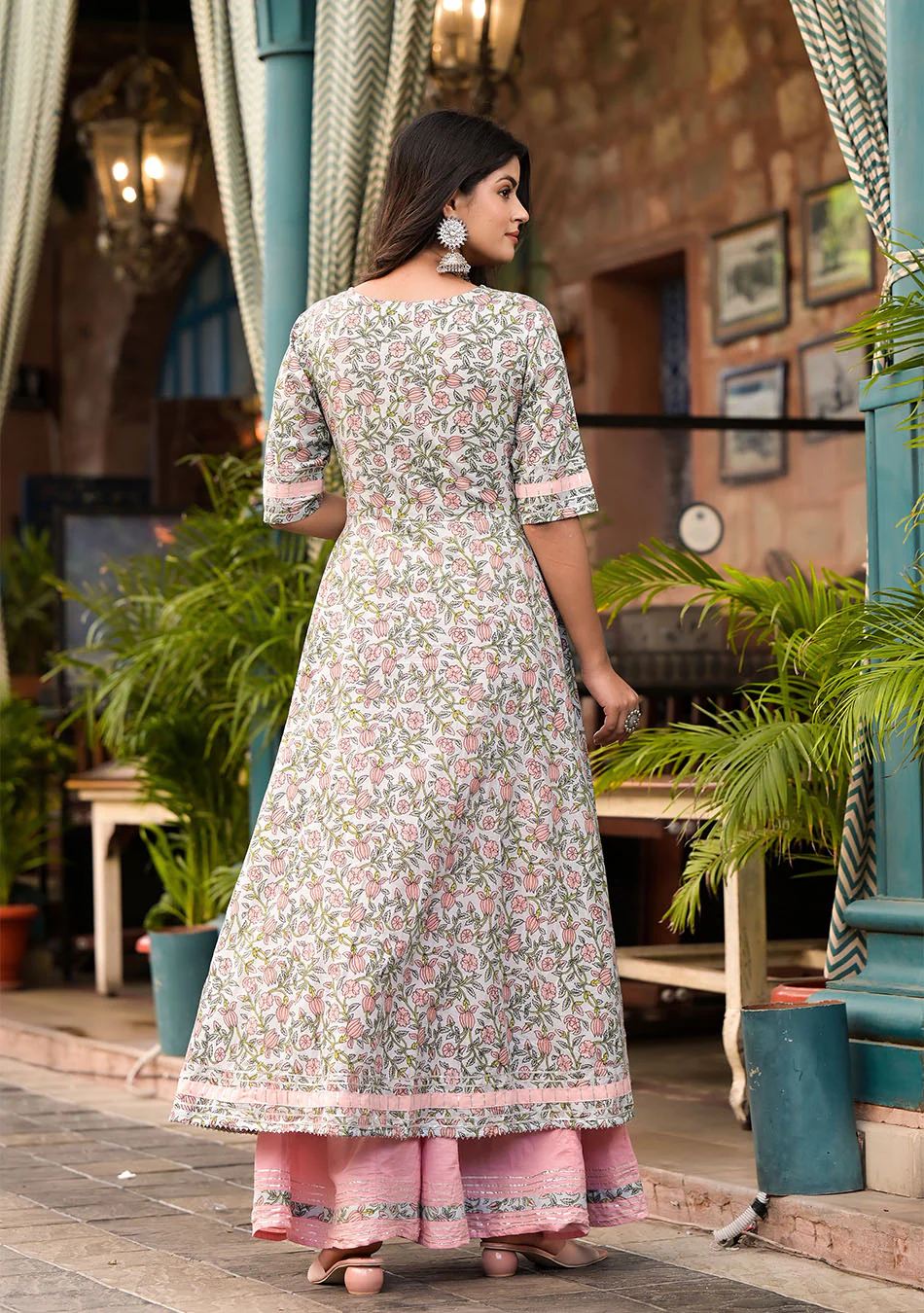 Blossom Blue Palazzo Set - Image 8