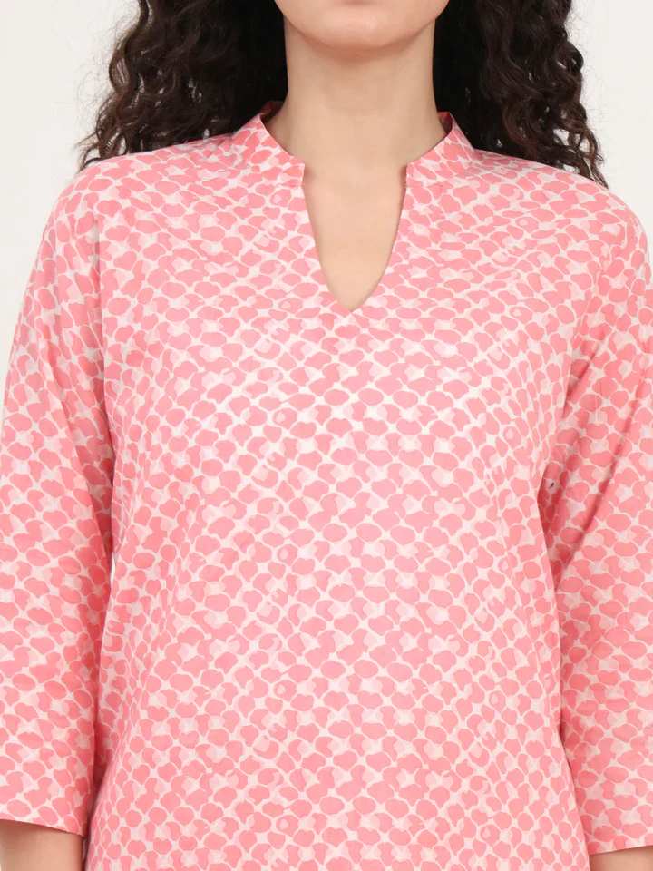 Peach Kurti with Pyjamas Night Suit Sets - Image 5