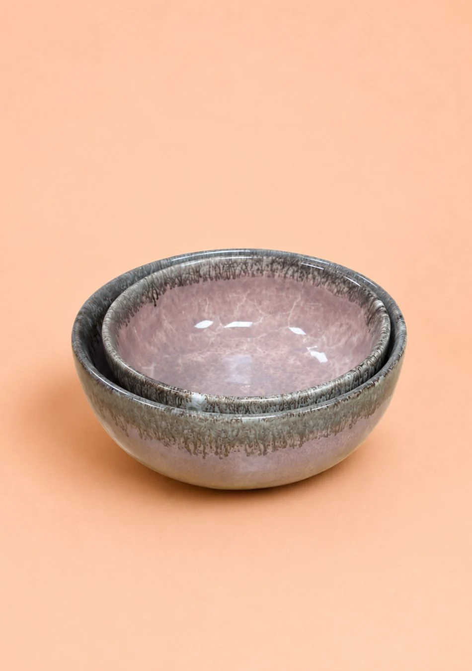 Peachy Sunset Slight Serving Bowls - Set Of 2 - Image 3
