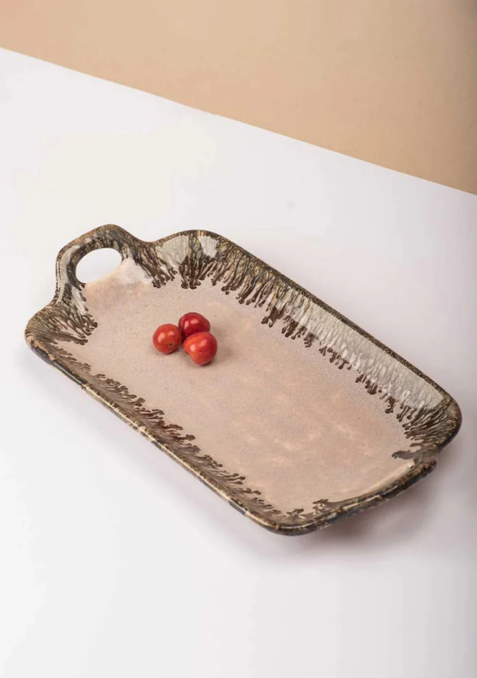 Peachy Sunset Tray Ceramic Platter