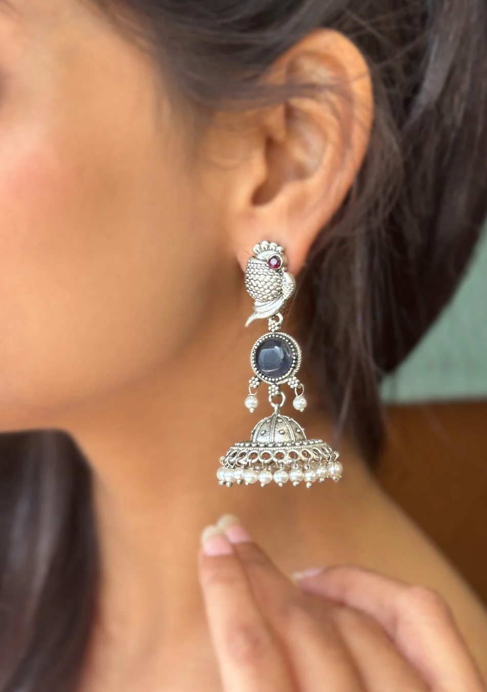 Peacock Royale Earrings - Image 3