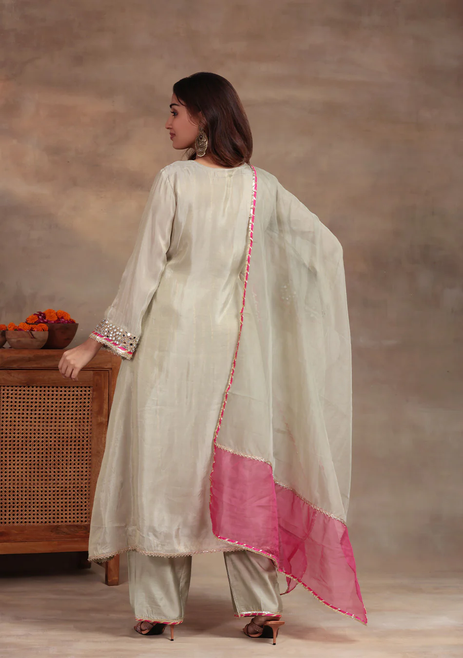 Pearl Glow Embroidered Suit Set - Image 6