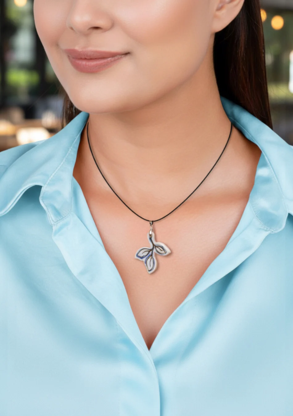 Blue Petal Necklace - Image 2