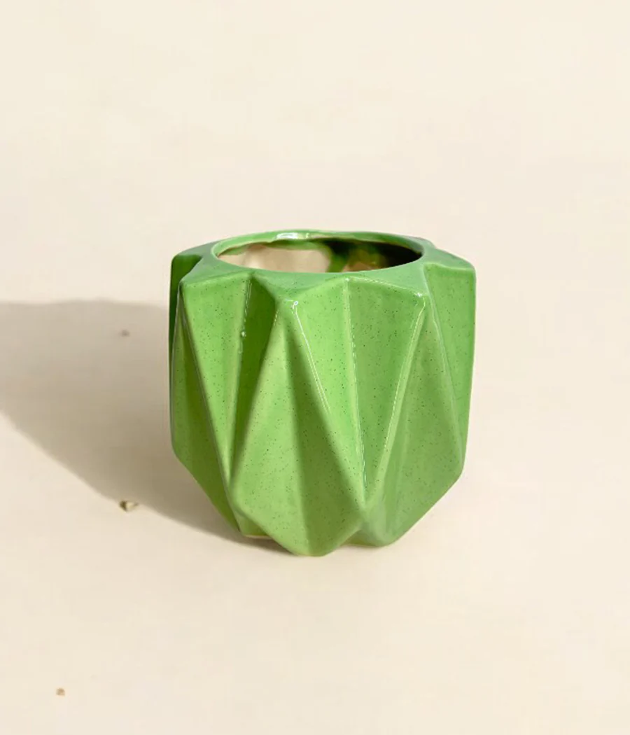 Pickle Green Ceramic Planter - Image 2