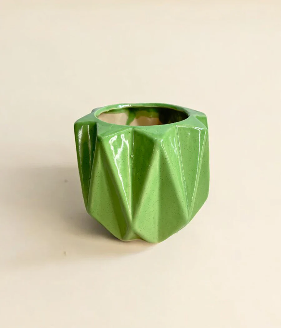Pickle Green Ceramic Planter - Image 6