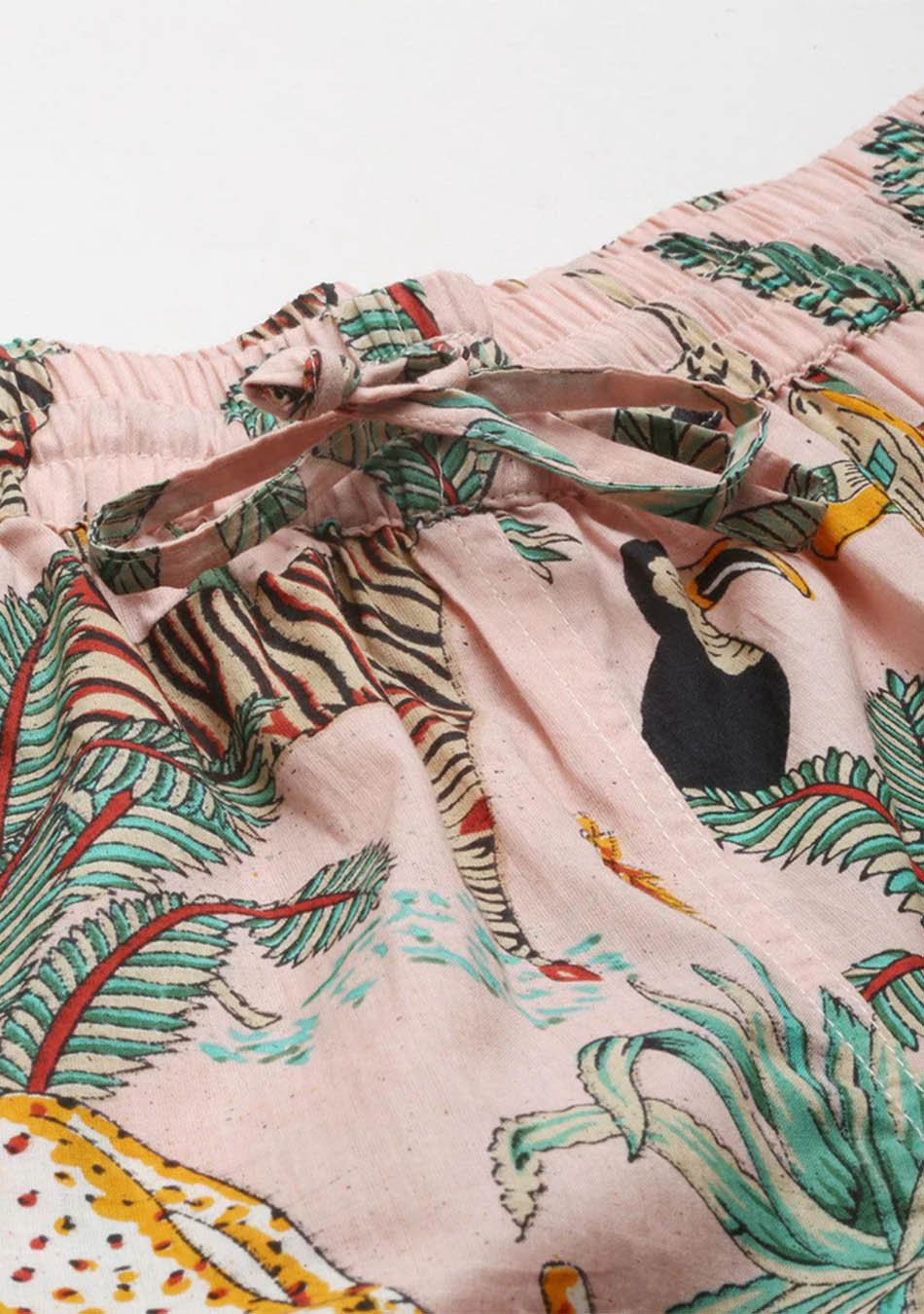 Pink Cotton Floral Print Night Suit - Image 5