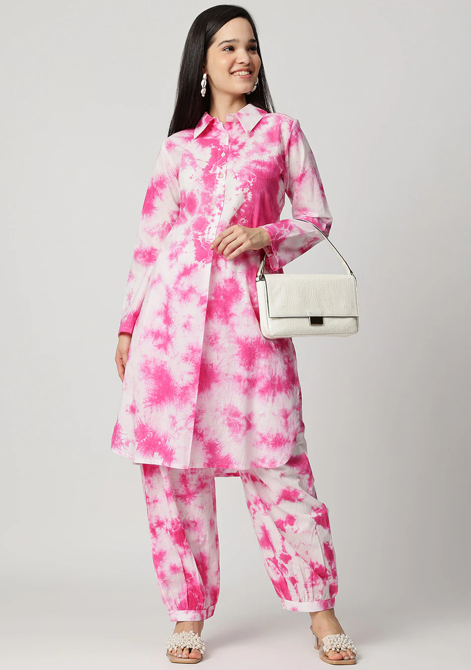 Aravalii Pink Tie-Dye Luxe Set - Image 11