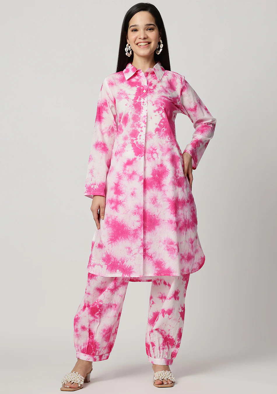 Aravalii Pink Tie-Dye Luxe Set - Image 12