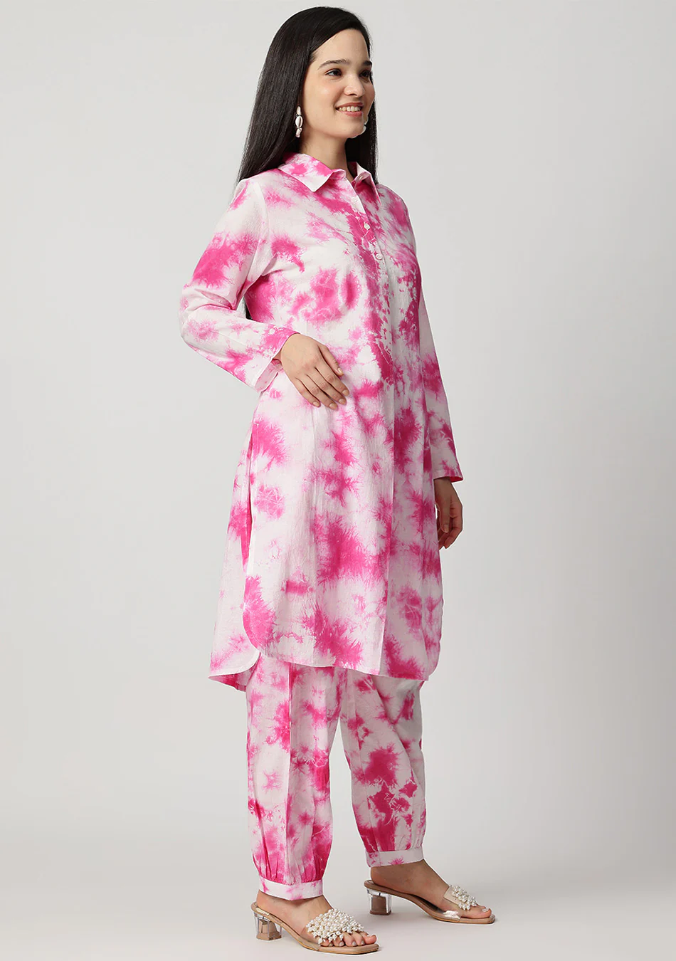 Aravalii Pink Tie-Dye Luxe Set - Image 14