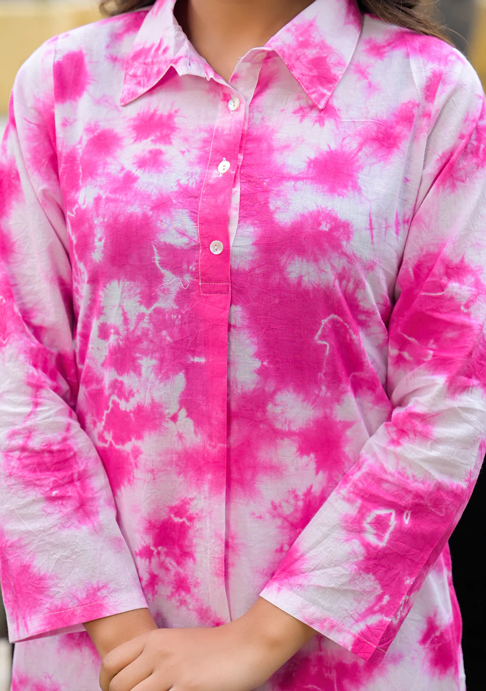 Aravalii Pink Tie-Dye Luxe Set - Image 4