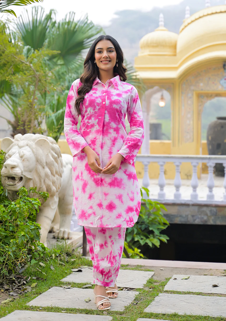 Aravalii Pink Tie-Dye Luxe Set - Image 6