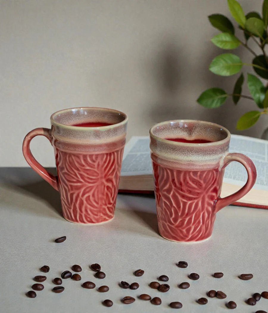 Pink-Green Pigeon Mugs - Handcrafted - Image 11