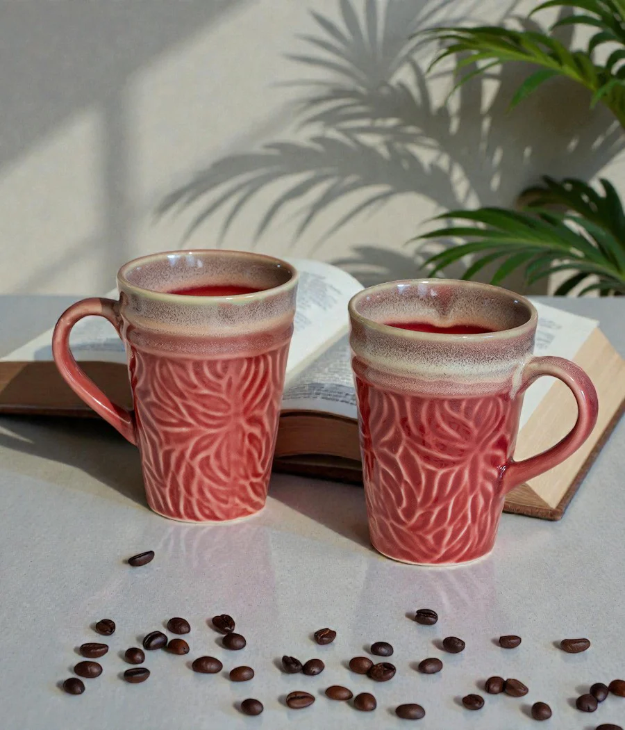 Pink-Green Pigeon Mugs - Handcrafted - Image 12