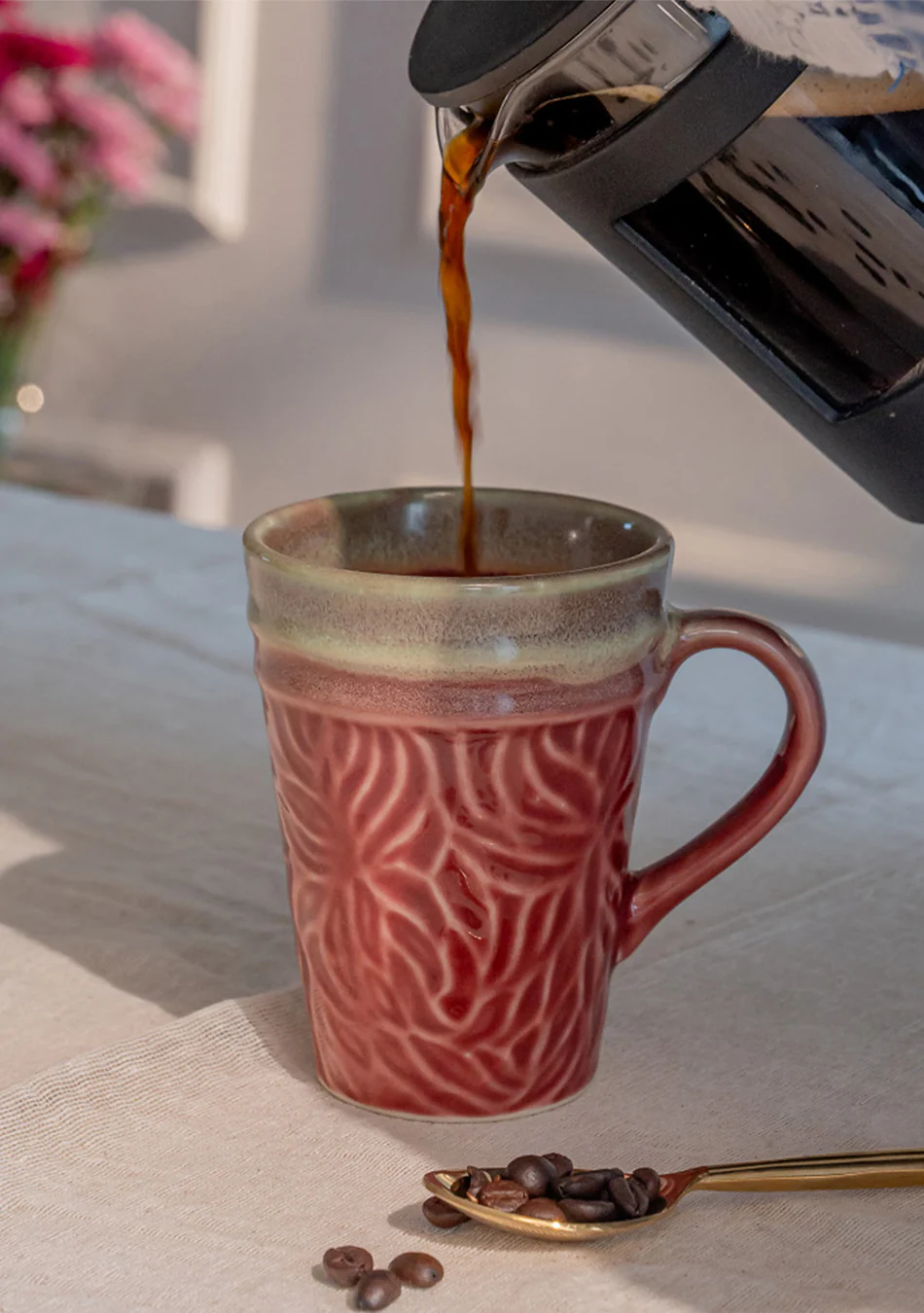 Pink-Green Pigeon Mugs - Handcrafted - Image 2