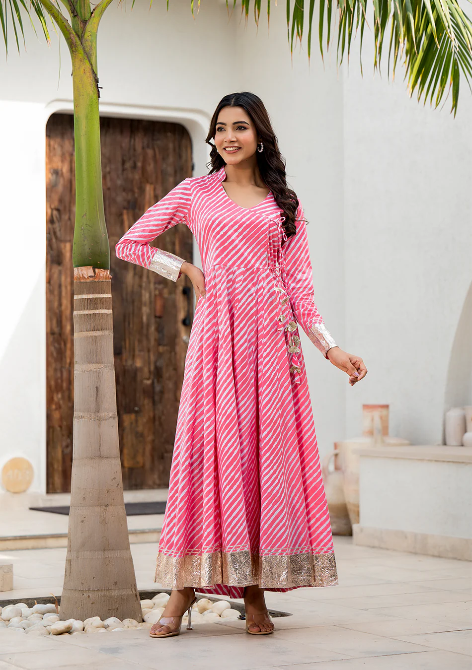 Aravalii Rosé Leher Anarkali - Image 8