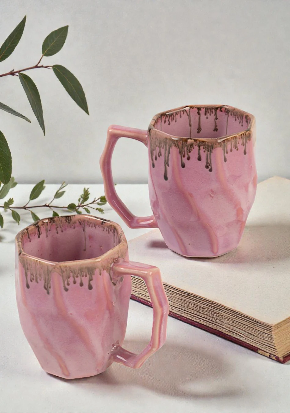 Pink Robin Mugs - Handcrafted - Image 3